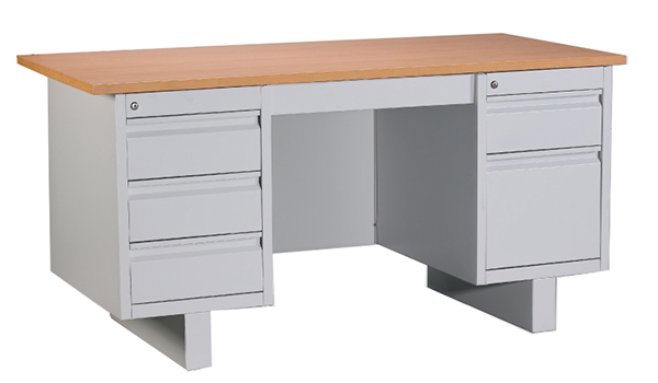 Double Pedestal Desk with Chipboard Top Image