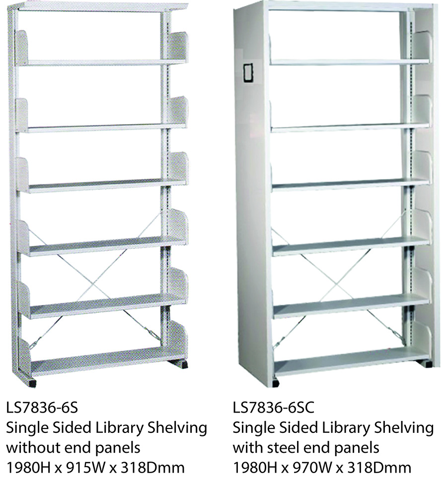 Single Sided Library Shelving Image